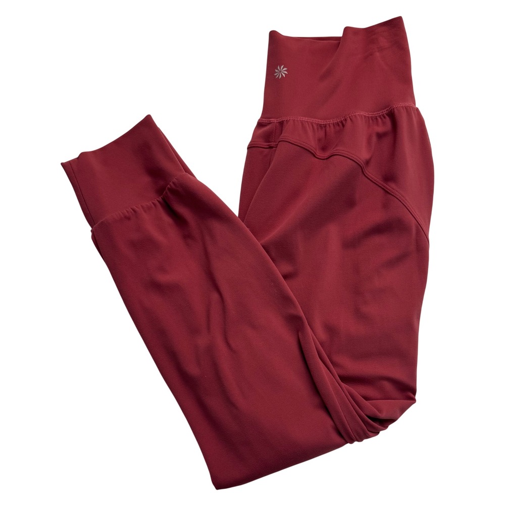Athleta Salutation Jogger Powervita Burgundy Red High Waist Pants XSP